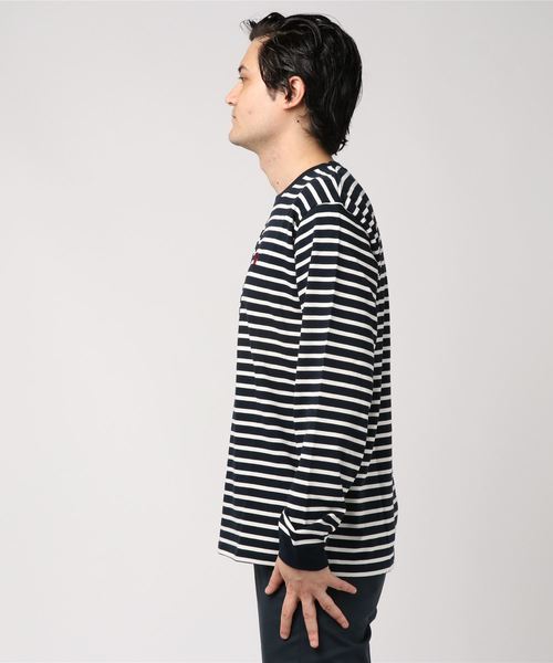 さらに100円引き◆CARHARTT◆L/S RUBEN T-SHIRT L/S RUBEN T-SHIRT-Ruben Stripe,Dark Navy