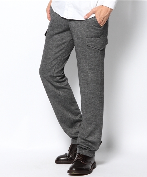 MEN'S BIGI(メンズビギ)の「【ゲイナー2014年1月号掲載商品】カーゴスラックス/ウールジャージー(カーゴパンツ・メンズ・グレー/ダークグレー・SMALL/MEDIUM/LARGE)」の2枚目の写真