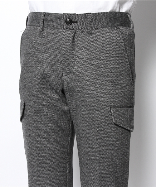 MEN'S BIGI(メンズビギ)の「【ゲイナー2014年1月号掲載商品】カーゴスラックス/ウールジャージー(カーゴパンツ・メンズ・グレー/ダークグレー・SMALL/MEDIUM/LARGE)」の5枚目の写真
