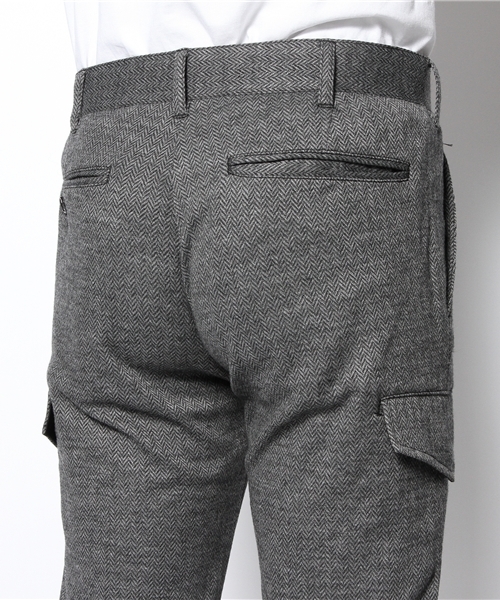 MEN'S BIGI(メンズビギ)の「【ゲイナー2014年1月号掲載商品】カーゴスラックス/ウールジャージー(カーゴパンツ・メンズ・グレー/ダークグレー・SMALL/MEDIUM/LARGE)」の6枚目の写真