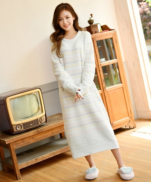 スーパーセール衝撃価格 レディース もこもこルームウェアロングワンピース ルームワンピース Day Closet デイ クローゼット のファッション 買付 Arenatheatre Net