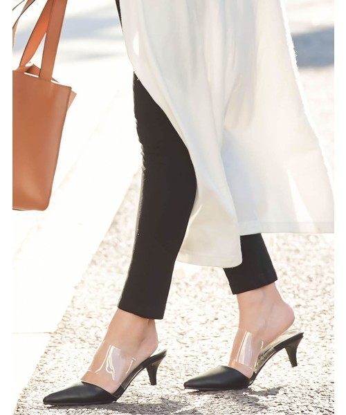 Re:EDIT(リエディ)の「クリアベルトポインテッドトゥミュール(サンダル・レディース・ホワイト/ブラック/ゴールド・SMALL/MEDIUM/LARGE/X-LARGE)」の16枚目の写真