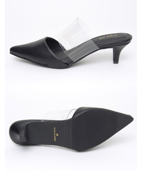 Re:EDIT(リエディ)の「クリアベルトポインテッドトゥミュール(サンダル・レディース・ホワイト/ブラック/ゴールド・SMALL/MEDIUM/LARGE/X-LARGE)」の13枚目の写真