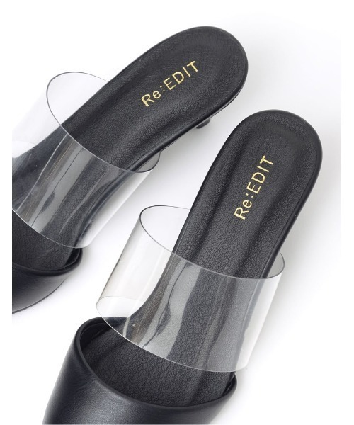 Re:EDIT(リエディ)の「クリアベルトポインテッドトゥミュール(サンダル・レディース・ホワイト/ブラック/ゴールド・SMALL/MEDIUM/LARGE/X-LARGE)」の10枚目の写真