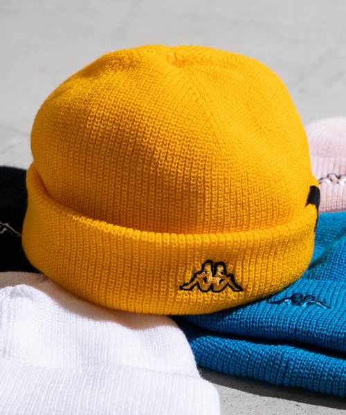 Kappa（カッパ）の「∴WEGO/Kappa別注ショートニットキャップ（ニットキャップ/ビーニー・メンズ・ホワイト/ブラック/イエロー/ブルー/ライトピンク・FREE）」の5枚目の写真