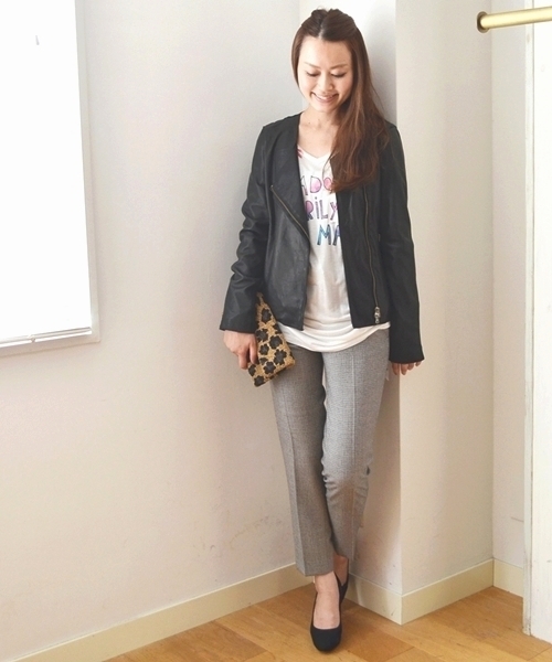 SHIPS for women（シップスフォーウィメン）の「ラムレザー ノーカラージャケット（ノーカラージャケット・レディース・ブラック/ベージュ系その他・38/36）」の16枚目の写真