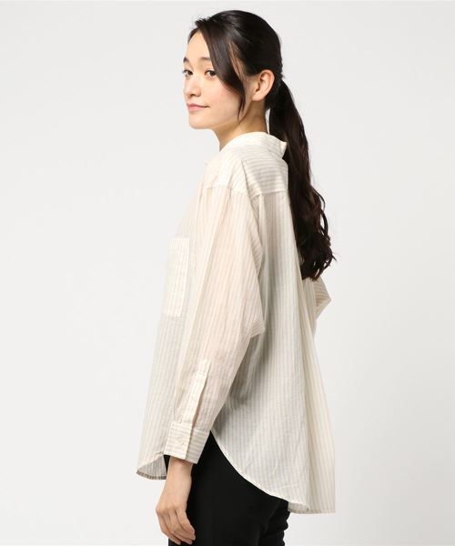 ADAM ET ROPE'(アダムエロペ)の「KHADIコットンチュニックシャツ(シャツ/ブラウス・レディース・ホワイト/ベージュ/イエロー・FREE)」の20枚目の写真