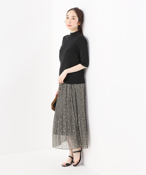 La TOTALITE(ラトータリテ)の「ハイネック5分袖プルオーバー【手洗い可能】◆(ニット/セーター・レディース・ブラック/オリーブ・FREE)」の16枚目の写真