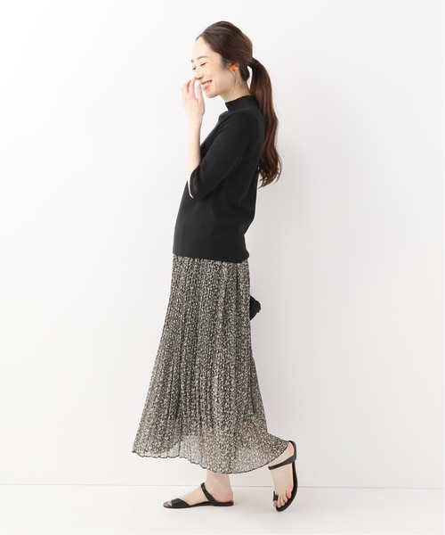 La TOTALITE(ラトータリテ)の「ハイネック5分袖プルオーバー【手洗い可能】◆(ニット/セーター・レディース・ブラック/オリーブ・FREE)」の13枚目の写真