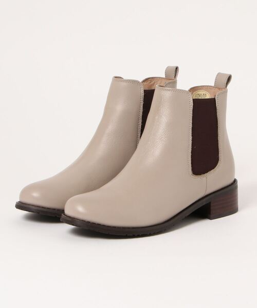 YOSUKE（ヨースケ）の「「YOSUKE/ヨースケ」サイドゴアレザーショートブーツ（ブーツ・レディース・ブラック/ダークブラウン/キャメル/ライトグレー/ブラック系その他・23/24/22.5/24.5/23.5/25/25.5）」の4枚目の写真