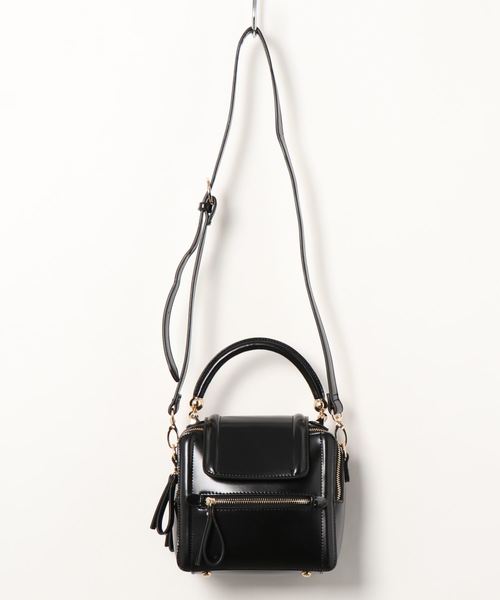 archives（アルシーヴ）の「スクエアZIP Bag（ショルダーバッグ・レディース・ブラック/ブラウン/レンガ・MEDIUM）」の9枚目の写真