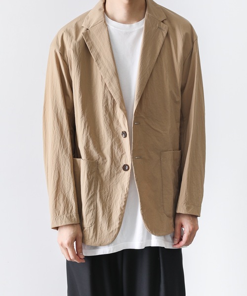 ATTACHMENT（アタッチメント）の「タスランNyストレッチ 2Bジャケット（テーラードジャケット・メンズ・ブラック/ベージュ/ダークグリーン・1/2/3）」の2枚目の写真