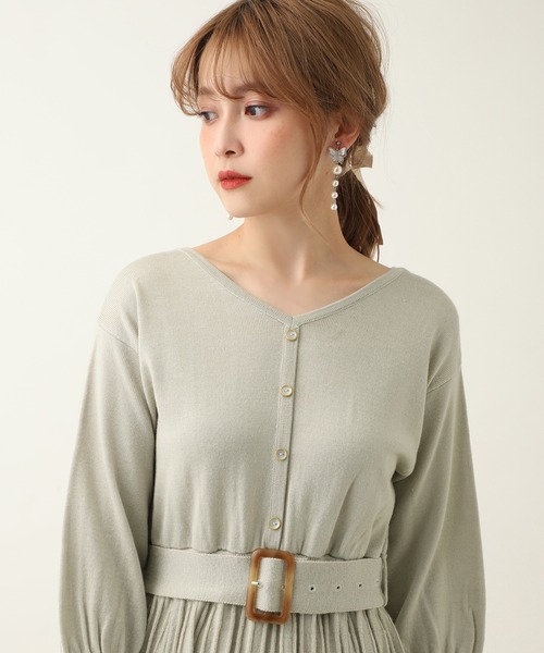 one after another NICE CLAUP(ワンアフターアナザーナイスクラップ)の「【ZOZO限定】前後2wayプリーツニットワンピース(ワンピース・レディース・アイボリー/ブラウン/ミント/パープル・FREE)」の14枚目の写真