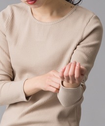 OMNES Another Edition | 後ろV開き リブカットソー プルオーバー(Tシャツ/カットソー)