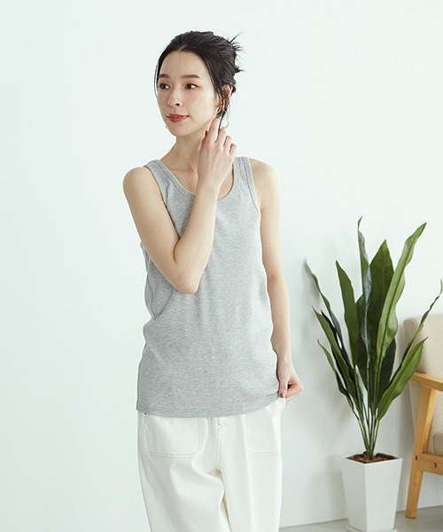 ONIGIRI（オニギリ）の「【セットアイテム】シアーニット プルオーバー ＆ タンクトップ レイヤード（ニット/セーター・レディース・ホワイト/ブラウン/ミント・FREE）」の18枚目の写真