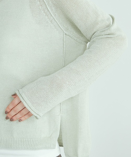 ONIGIRI（オニギリ）の「【セットアイテム】シアーニット プルオーバー ＆ タンクトップ レイヤード（ニット/セーター・レディース・ホワイト/ブラウン/ミント・FREE）」の20枚目の写真
