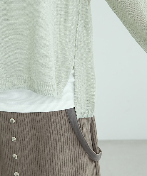 ONIGIRI（オニギリ）の「【セットアイテム】シアーニット プルオーバー ＆ タンクトップ レイヤード（ニット/セーター・レディース・ホワイト/ブラウン/ミント・FREE）」の21枚目の写真