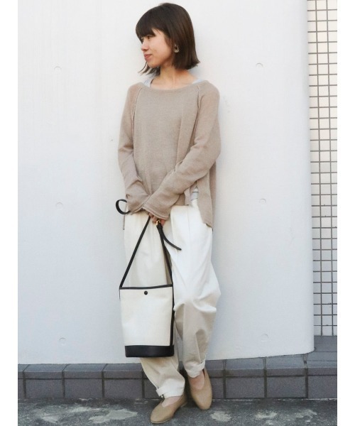 ONIGIRI（オニギリ）の「【セットアイテム】シアーニット プルオーバー ＆ タンクトップ レイヤード（ニット/セーター・レディース・ホワイト/ブラウン/ミント・FREE）」の6枚目の写真