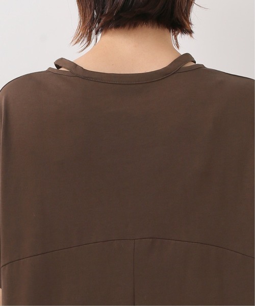 B.C STOCK(ベーセーストック)の「スーピマネックカッティングワンピース◆(Tシャツ/カットソー・レディース・ベージュ/ブラウン/グリーン・FREE)」の14枚目の写真
