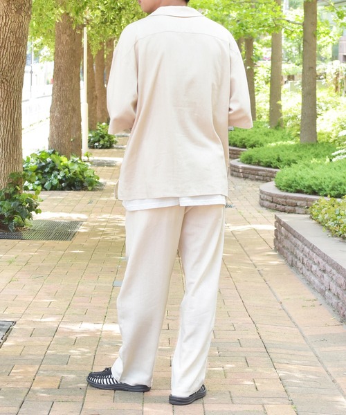 PairPair（ペアペア）の「リネンオープンカラーシャツ(セットアップ)（シャツ/ブラウス・メンズ・アイボリー/ブルーグレー/グレイッシュベージュ・FREE）」の18枚目の写真