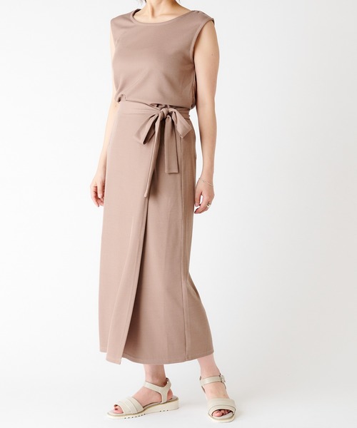 2139 コロニートゥーワンスリーナイン のファッション Colony セール リブタンクトップ ラップスカートセットアップ ワンピース Colony