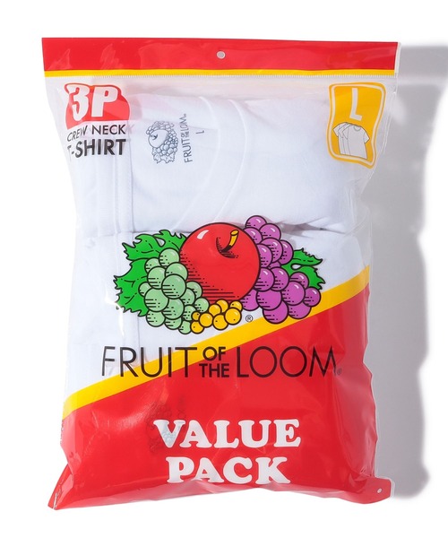 FRUIT OF THE LOOM(フルーツオブザルーム)の「天竺 TC Tシャツ(3枚セット) / 半袖 / パック / シンプル / カジュアル / 無地 / インナー / ユニセックス(Tシャツ/カットソー・メンズ・ブラック/ホワイト・XL/L/M)」の5枚目の写真