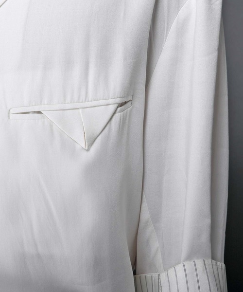 ROCK STE（ロクステ）の「noirer（ノイア） オーバーサイズテーラードシャツ（シャツ/ブラウス・メンズ・ホワイト・M/L）」の12枚目の写真