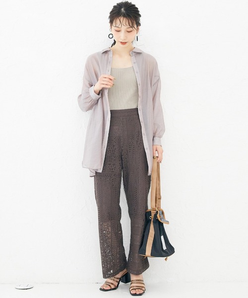 archives（アルシーヴ）の「レース切替パンツ（その他パンツ・レディース・ブラック/グリーン/アイボリー/ミント/ブラウン・MEDIUM）」の12枚目の写真