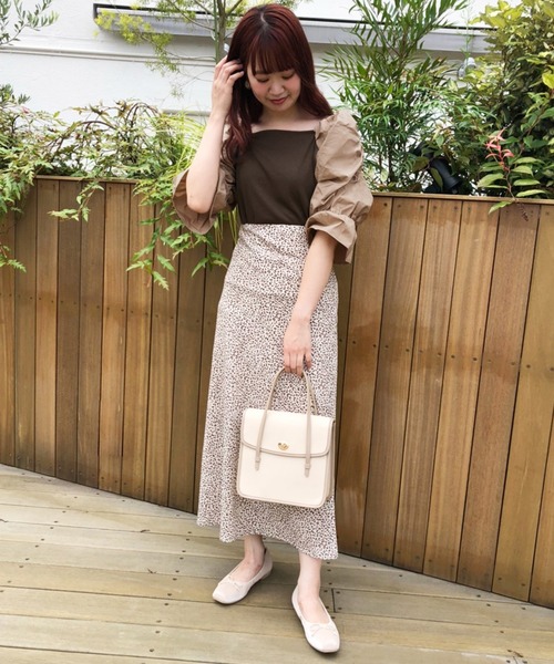 one after another NICE CLAUP（ワンアフターアナザーナイスクラップ）の「7分丈袖コンシャストップス（Tシャツ/カットソー・レディース・ブラック/ブラウン/オフホワイト・FREE）」の21枚目の写真