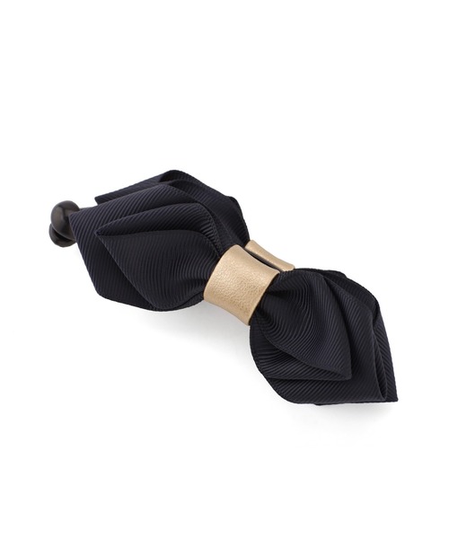 ANEMONE（アネモネ）の「グログランリボンのシンプルバナナクリップ（バレッタ/ヘアクリップ・レディース・グレー/ブラック/ネイビー・FREE）」の6枚目の写真