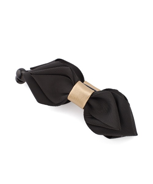 ANEMONE（アネモネ）の「グログランリボンのシンプルバナナクリップ（バレッタ/ヘアクリップ・レディース・グレー/ブラック/ネイビー・FREE）」の4枚目の写真