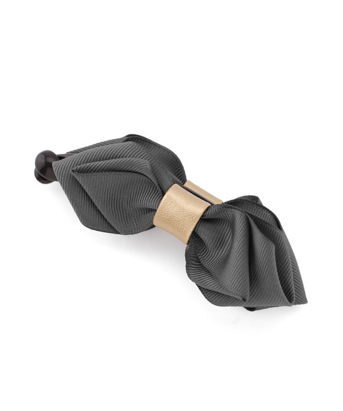 ANEMONE（アネモネ）の「グログランリボンのシンプルバナナクリップ（バレッタ/ヘアクリップ・レディース・グレー/ブラック/ネイビー・FREE）」の5枚目の写真