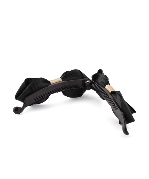 ANEMONE（アネモネ）の「グログランリボンのシンプルバナナクリップ（バレッタ/ヘアクリップ・レディース・グレー/ブラック/ネイビー・FREE）」の9枚目の写真