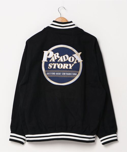 WEGO（ウィゴー）の「WEGO/カツラギロゴビッグシルエットスタジャン（スタジャン・メンズ・ホワイト/ブラック・MEDIUM/LARGE）」の3枚目の写真