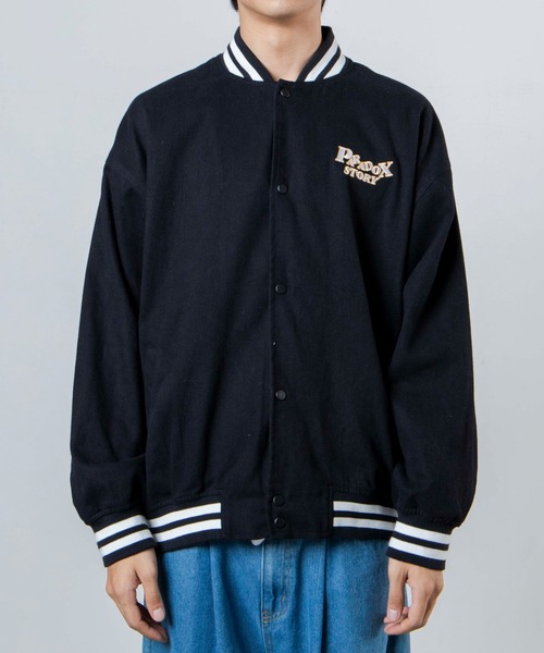 WEGO（ウィゴー）の「WEGO/カツラギロゴビッグシルエットスタジャン（スタジャン・メンズ・ホワイト/ブラック・MEDIUM/LARGE）」の18枚目の写真