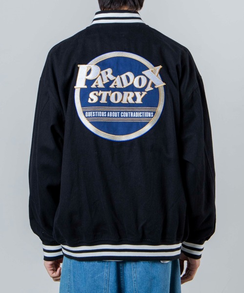 WEGO（ウィゴー）の「WEGO/カツラギロゴビッグシルエットスタジャン（スタジャン・メンズ・ホワイト/ブラック・MEDIUM/LARGE）」の16枚目の写真