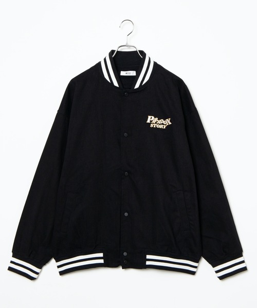 WEGO（ウィゴー）の「WEGO/カツラギロゴビッグシルエットスタジャン（スタジャン・メンズ・ホワイト/ブラック・MEDIUM/LARGE）」の14枚目の写真