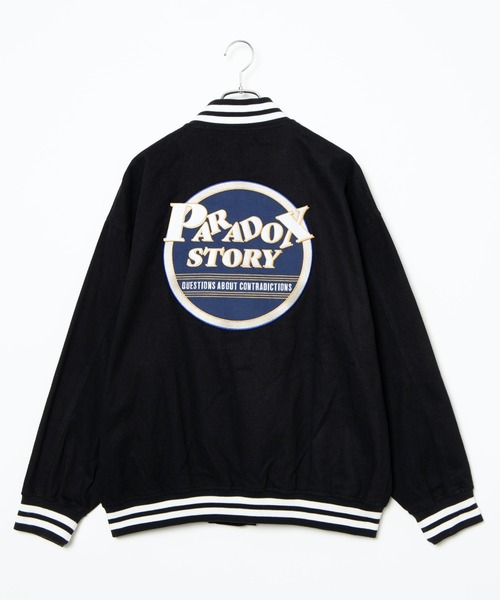 WEGO（ウィゴー）の「WEGO/カツラギロゴビッグシルエットスタジャン（スタジャン・メンズ・ホワイト/ブラック・MEDIUM/LARGE）」の12枚目の写真