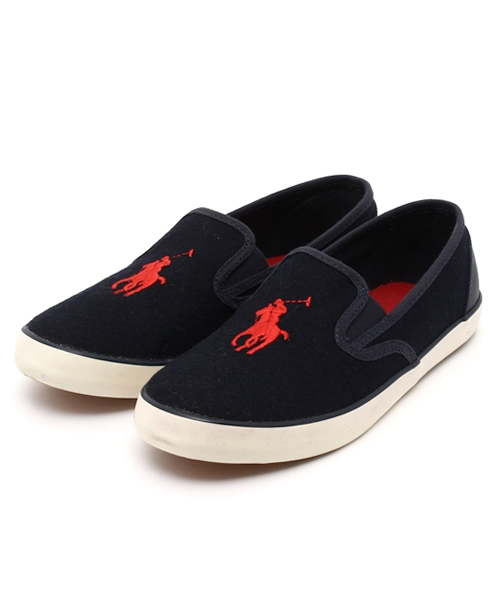 POLO RALPH LAUREN（ポロ ラルフ ローレン）の「ジュニア ポロ ラルフローレン スリッポン POLO SERENA WOOL iTK（スニーカー・レディース・ベージュ/ブラック/グレー/ネイビー・24cm/24.5cm/23cm/23.5cm）」の4枚目の写真