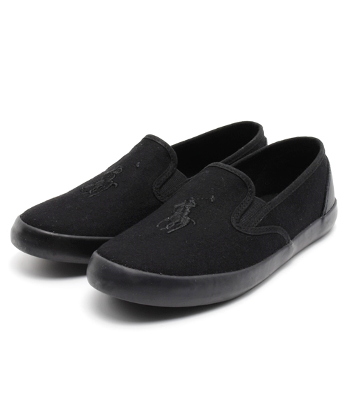 POLO RALPH LAUREN（ポロ ラルフ ローレン）の「ジュニア ポロ ラルフローレン スリッポン POLO SERENA WOOL iTK（スニーカー・レディース・ベージュ/ブラック/グレー/ネイビー・24cm/24.5cm/23cm/23.5cm）」の2枚目の写真