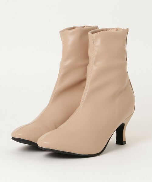 LibertyDoll(リバティードール)の「Liberty doll / ストレッチフィットのバックファスナーショートブーツ(9061)(ブーツ・レディース・ブラック/ベージュ/アイボリー・LL/S/M/L)」の5枚目の写真