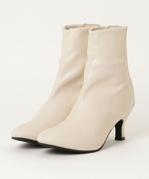 LibertyDoll(リバティードール)の「Liberty doll / ストレッチフィットのバックファスナーショートブーツ(9061)(ブーツ・レディース・ブラック/ベージュ/アイボリー・LL/S/M/L)」の7枚目の写真