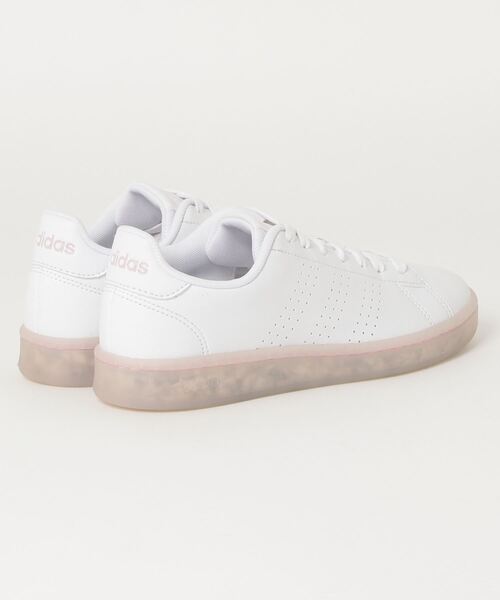 adidas(アディダス)の「アディダス adidas ADVANCOURTLEAECOW(スニーカー・レディース・ホワイト×ピンク・25.0cm/24.5cm/24.0cm/23.0cm/23.5cm)」の2枚目の写真