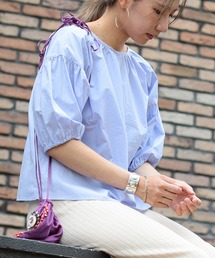BeAMS DOT | 【WEB限定】BeAMS DOT / 2way ボリュームスリーブ 半袖ブラウス(シャツ/ブラウス)