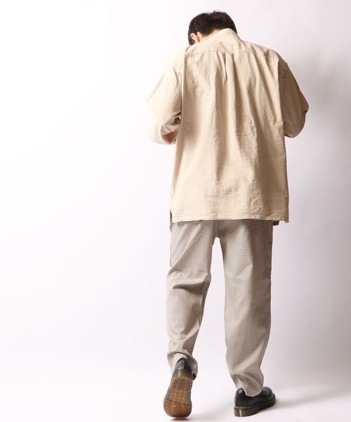SUGGESTION(サジェッション)の「【SUGGESTION】梨地オーバーサイズカンフーシャツ(シャツ/ブラウス・メンズ・ブラック/モスグリーン/グレイッシュベージュ・M/L)」の7枚目の写真