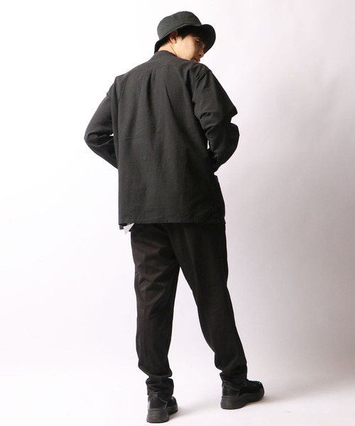 SUGGESTION(サジェッション)の「【SUGGESTION】梨地オーバーサイズカンフーシャツ(シャツ/ブラウス・メンズ・ブラック/モスグリーン/グレイッシュベージュ・M/L)」の10枚目の写真