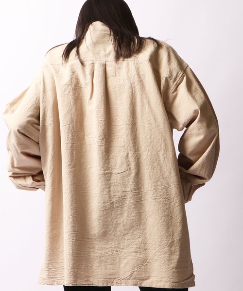 SUGGESTION(サジェッション)の「【SUGGESTION】梨地オーバーサイズカンフーシャツ(シャツ/ブラウス・メンズ・ブラック/モスグリーン/グレイッシュベージュ・M/L)」の15枚目の写真