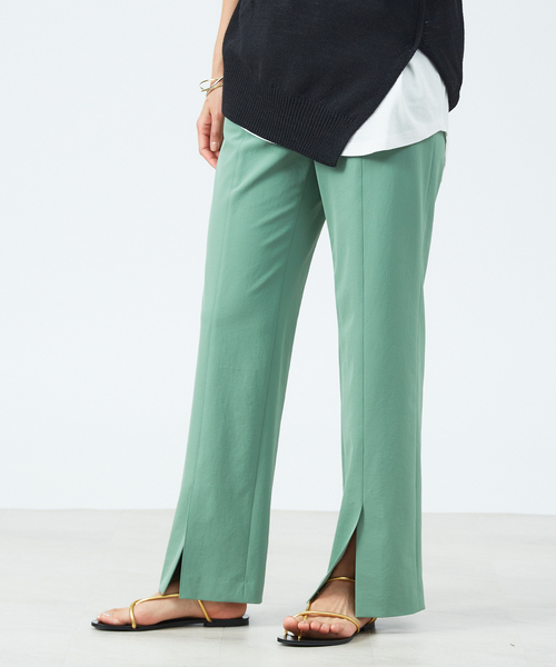 qualite（カリテ）の「2WAYストレッチセンターベンツパンツ（その他パンツ・レディース・ブラック/グリーン/モカ/ライトブルー・40/38/36）」の3枚目の写真