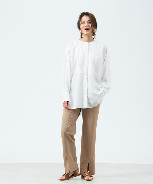 qualite（カリテ）の「2WAYストレッチセンターベンツパンツ（その他パンツ・レディース・ブラック/グリーン/モカ/ライトブルー・40/38/36）」の14枚目の写真