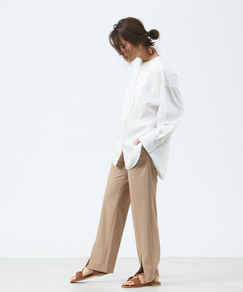 qualite（カリテ）の「2WAYストレッチセンターベンツパンツ（その他パンツ・レディース・ブラック/グリーン/モカ/ライトブルー・40/38/36）」の15枚目の写真